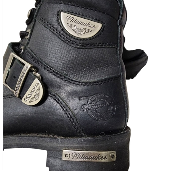 Preowned Milwaukee Womens Biker Boots. - Picture 2 of 4